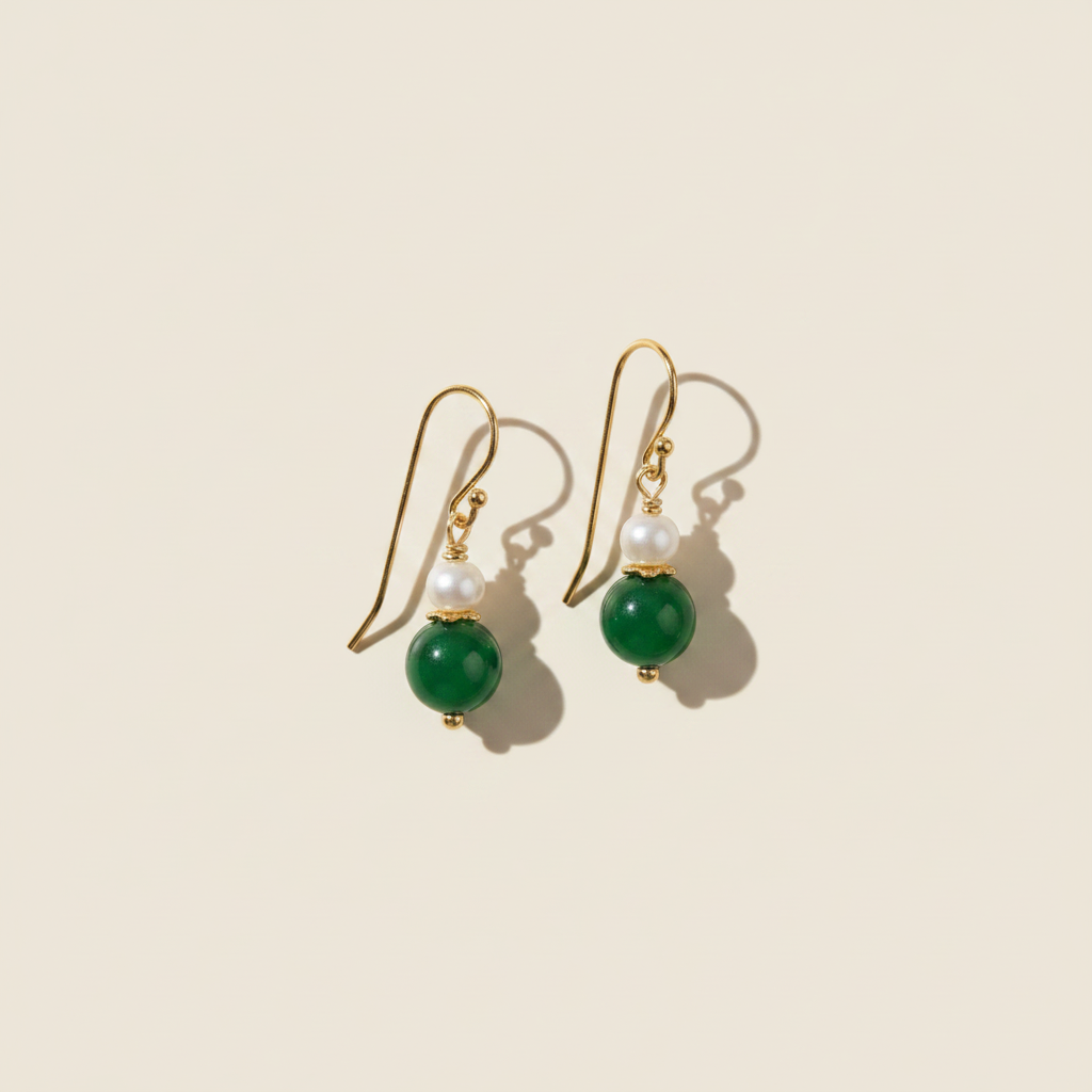 Grace Natural Jade Earrings