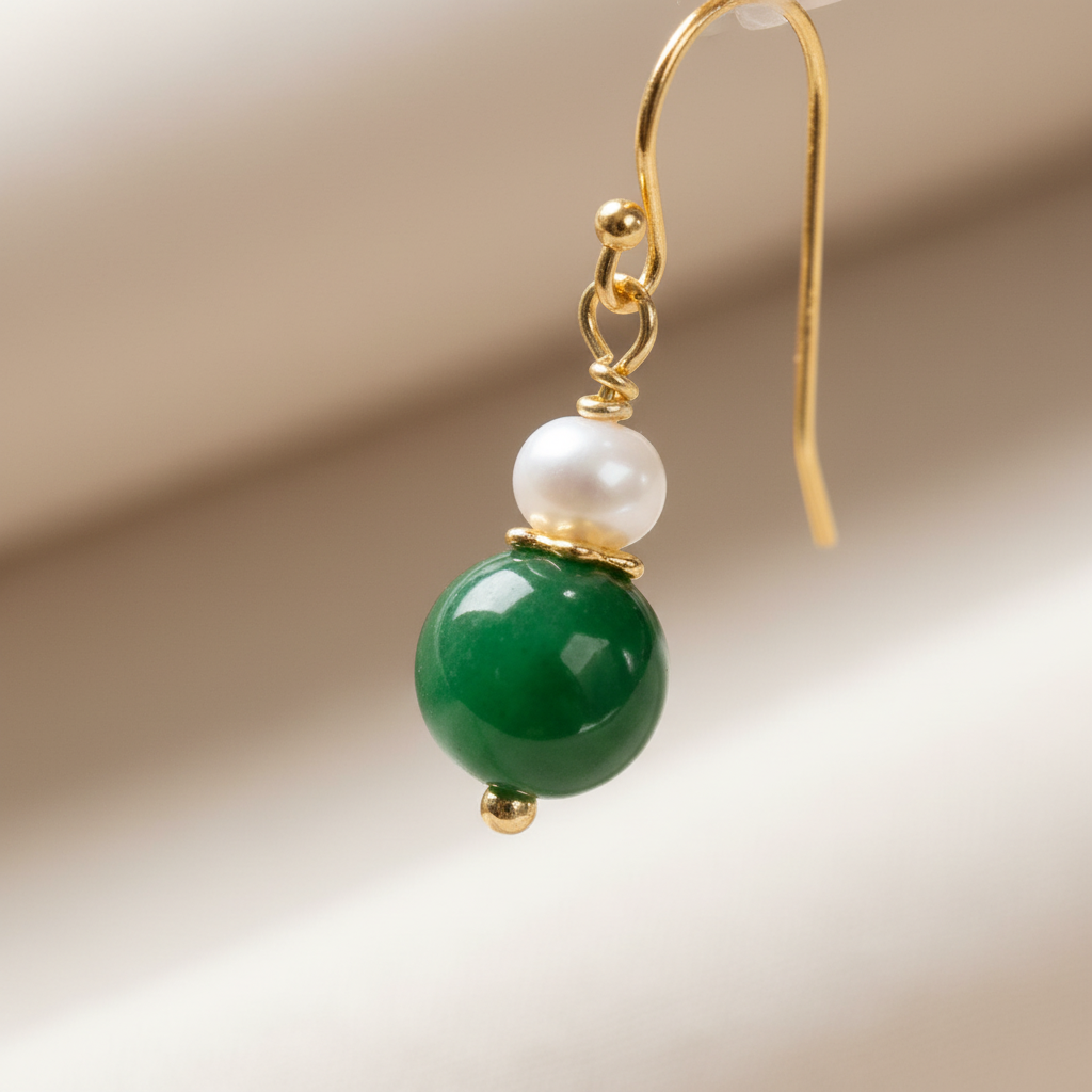 Grace Natural Jade Earrings