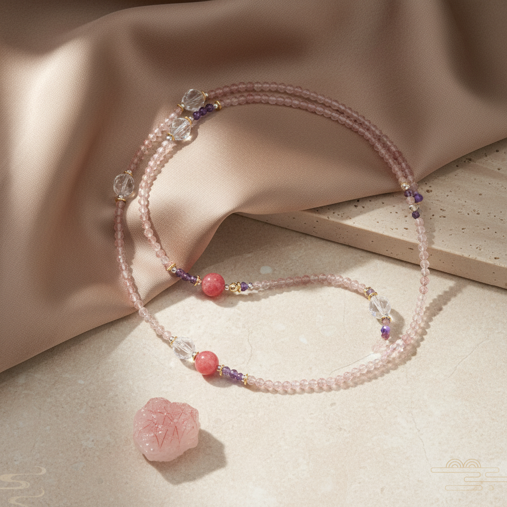 Grace Strawberry Quartz Necklace