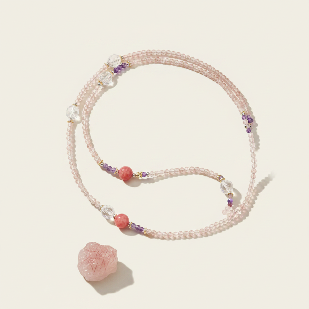 Grace Strawberry Quartz Necklace