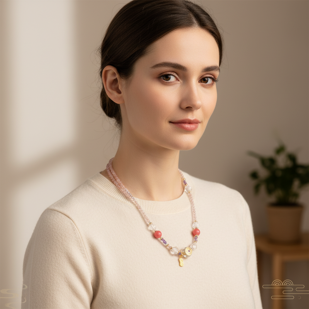 Grace Strawberry Quartz Necklace