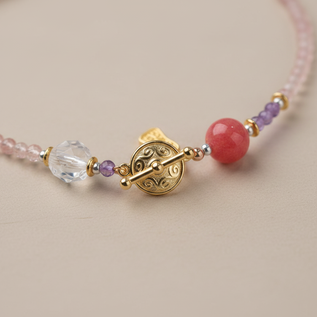 Grace Strawberry Quartz Necklace