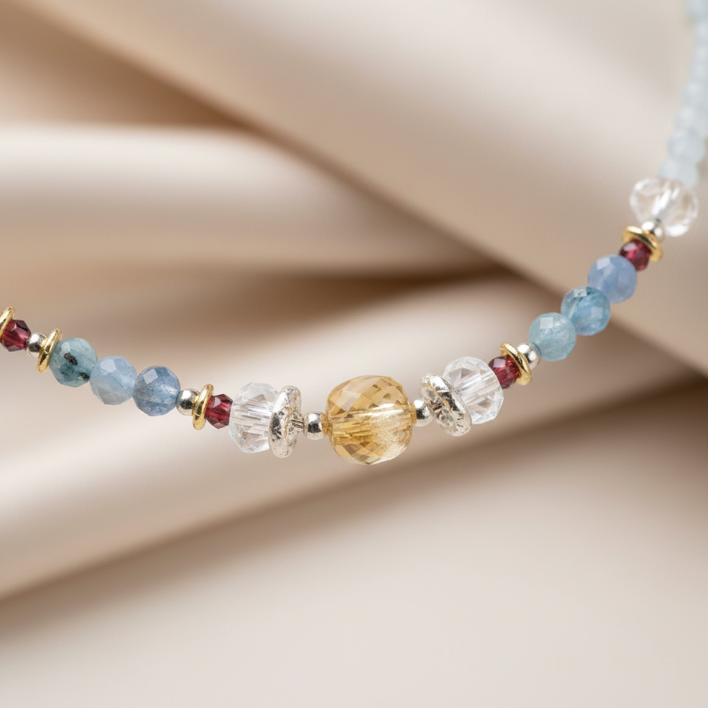 Luminance Natural Aquamarine Necklace