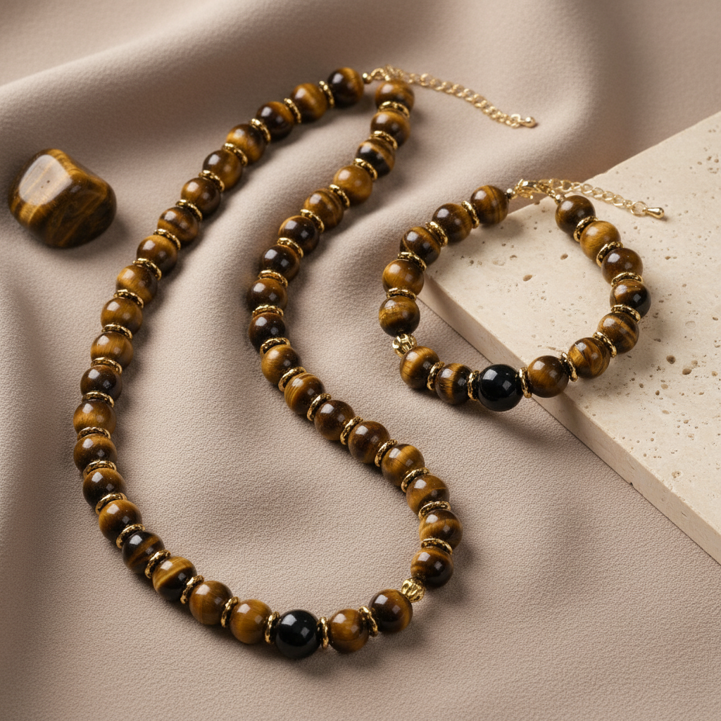 Earth Shield Tiger's Eye Necklace