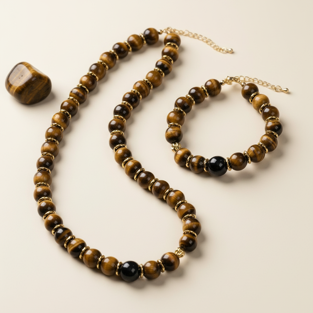 Earth Shield Tiger's Eye Necklace