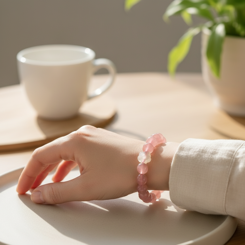 Serenity Madagascar Rose Quartz Bracelet