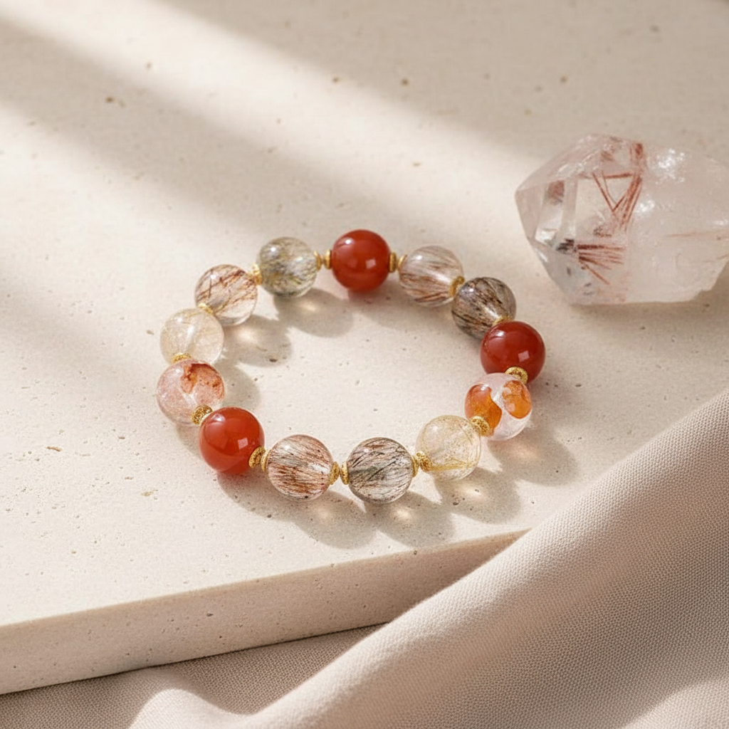 Radiant Mixed Rutilated Quartz Bracelet