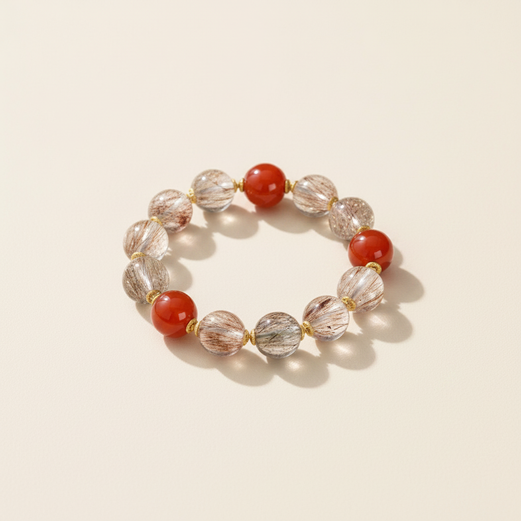 Radiant Mixed Rutilated Quartz Bracelet