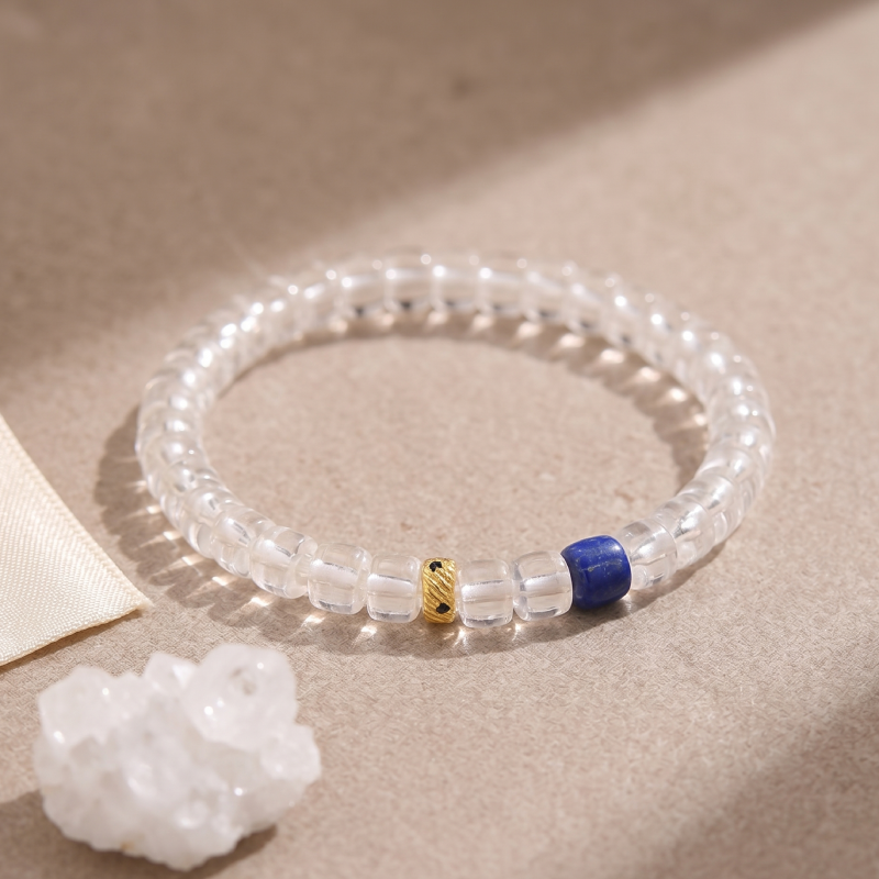 Harmony Essence Clear Quartz & Lapis Bracelet
