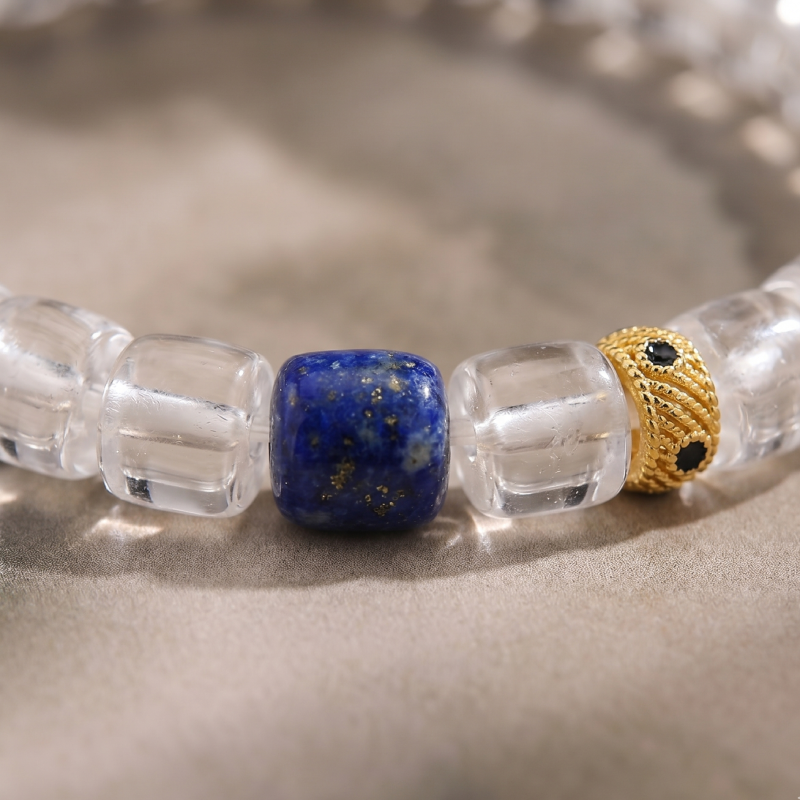 Harmony Essence Clear Quartz & Lapis Bracelet