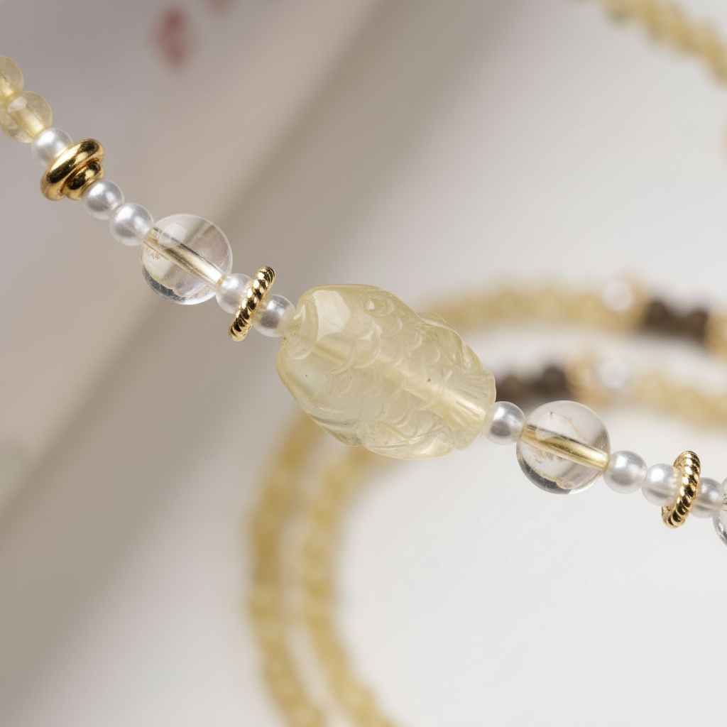 Serenity Golden Rutilated Quartz Necklace