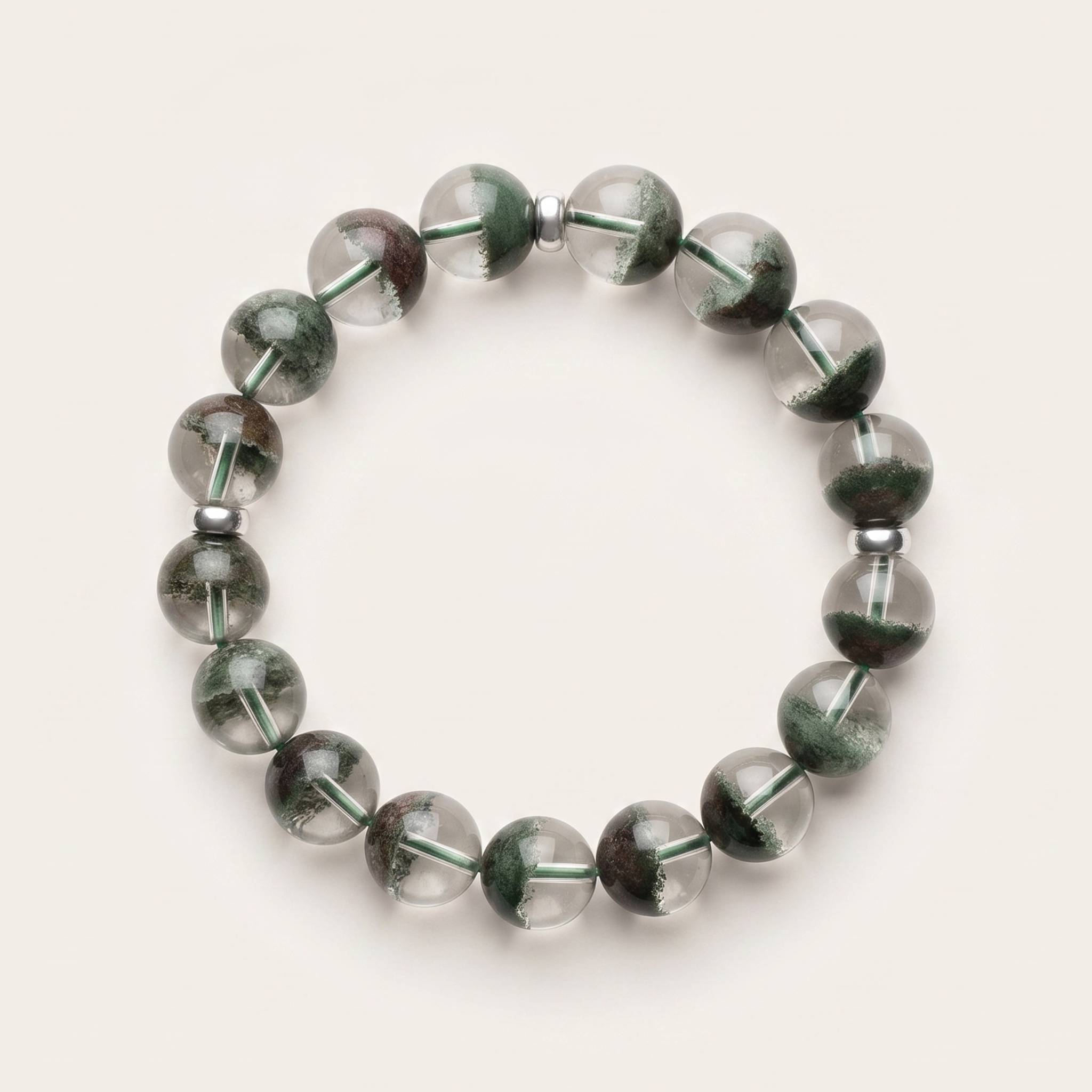 Bloom Abundance Natural Green Phantom Quartz Bracelet