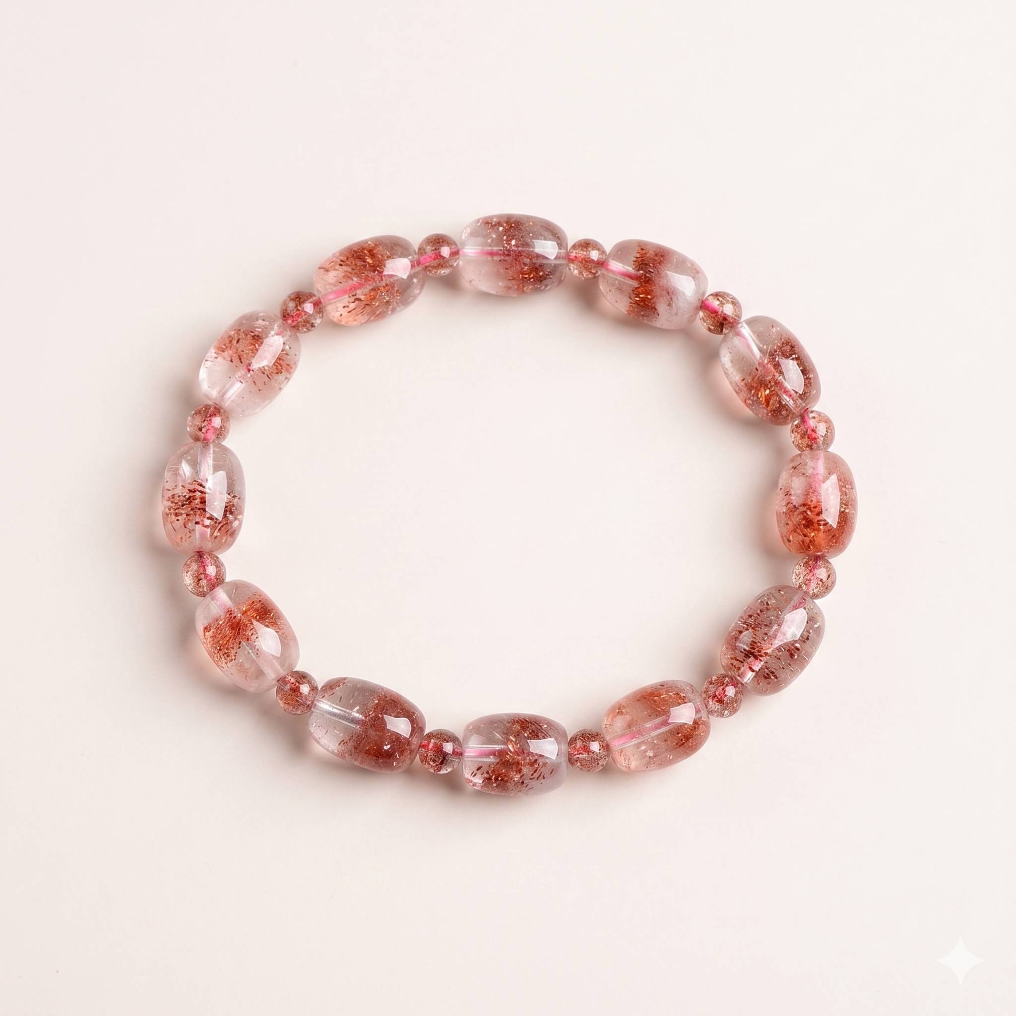 Rosé Whisper Strawberry Quartz Bracelet
