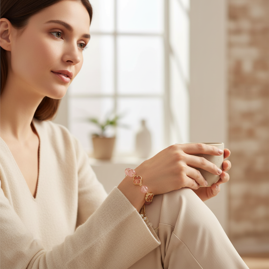Bloom Strawberry Quartz Bracelet