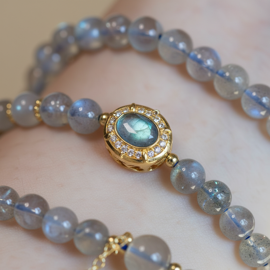 Awaken Grey Moonstone Bracelet