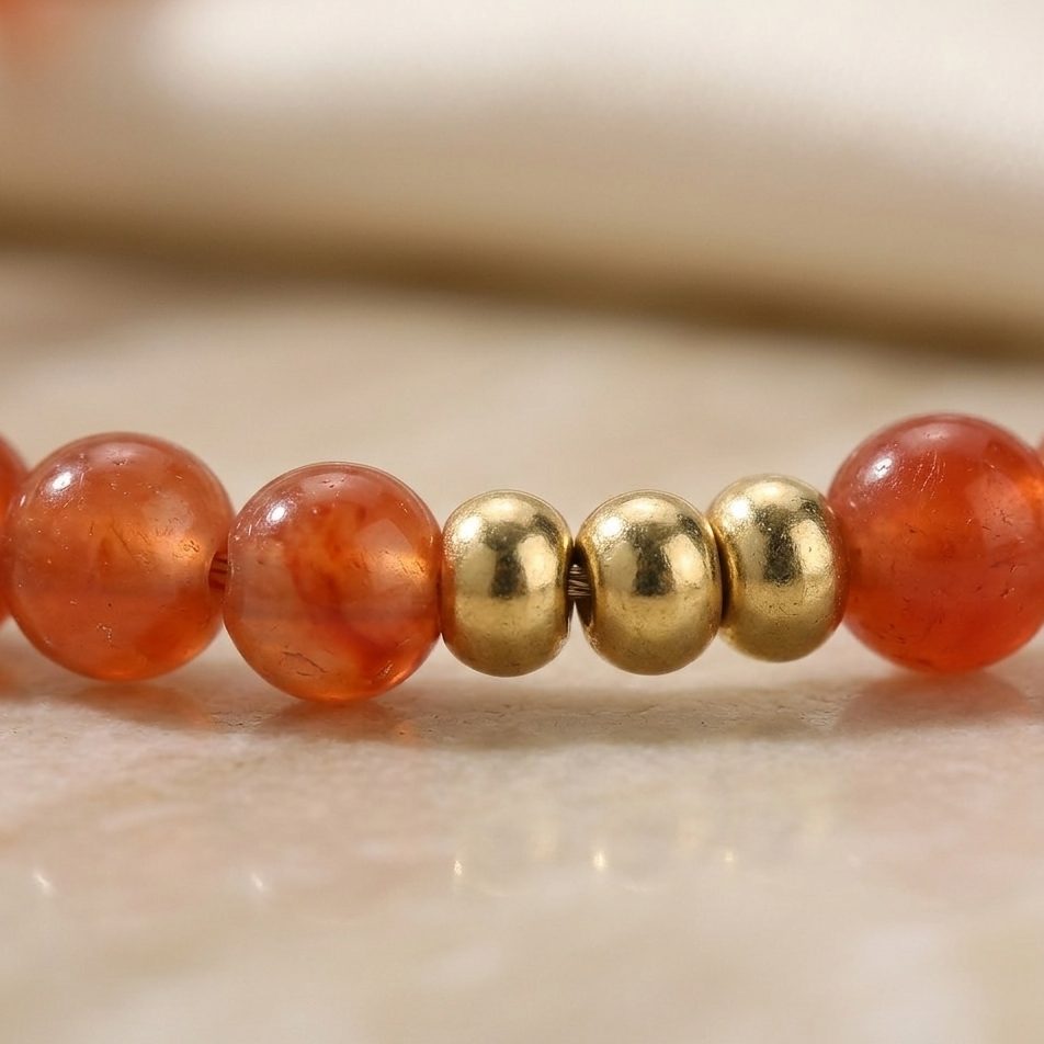 Warmth Red Agate Jewelry set (necklace, bracelet, ring)