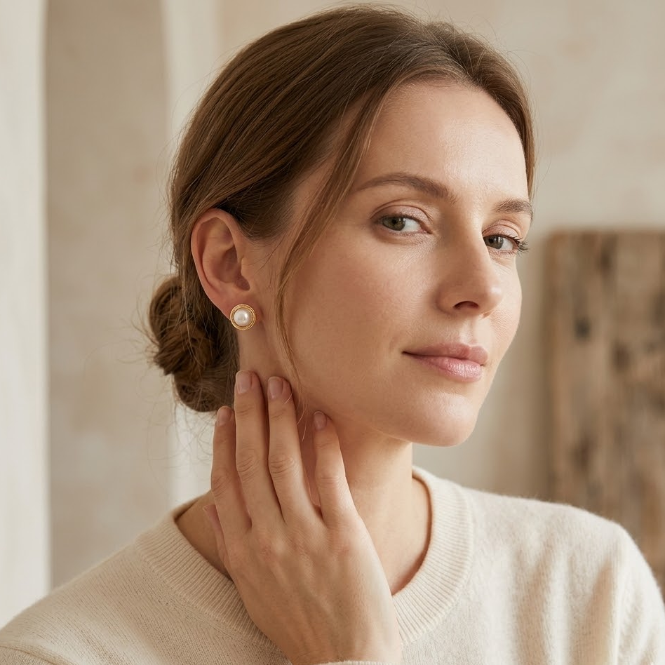 Lustrous Freshwater Pearl Earrings