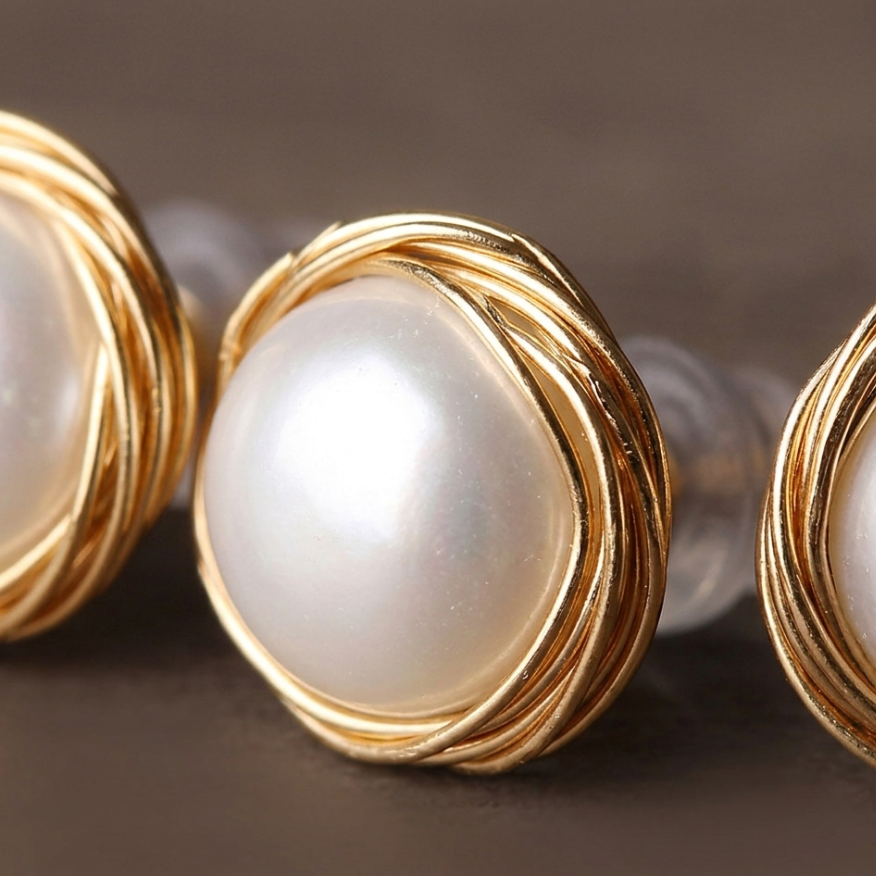 Lustrous Freshwater Pearl Earrings