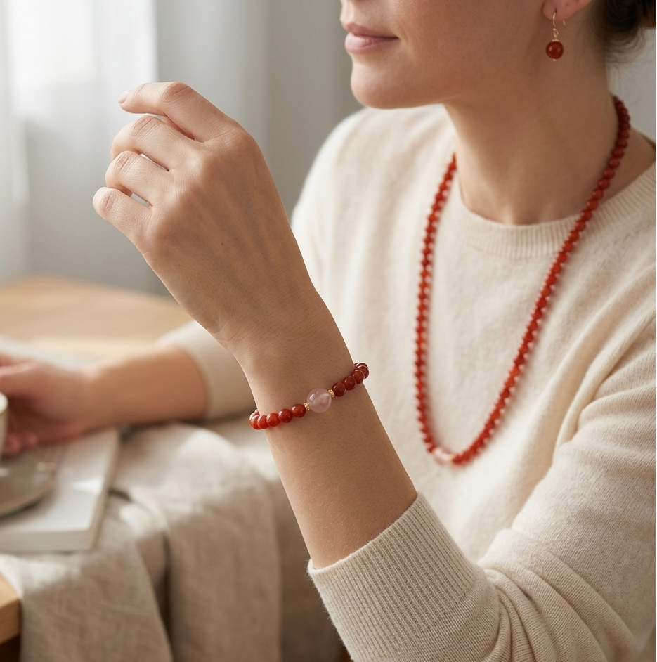 Nourished Carnelian Jewelry Set
