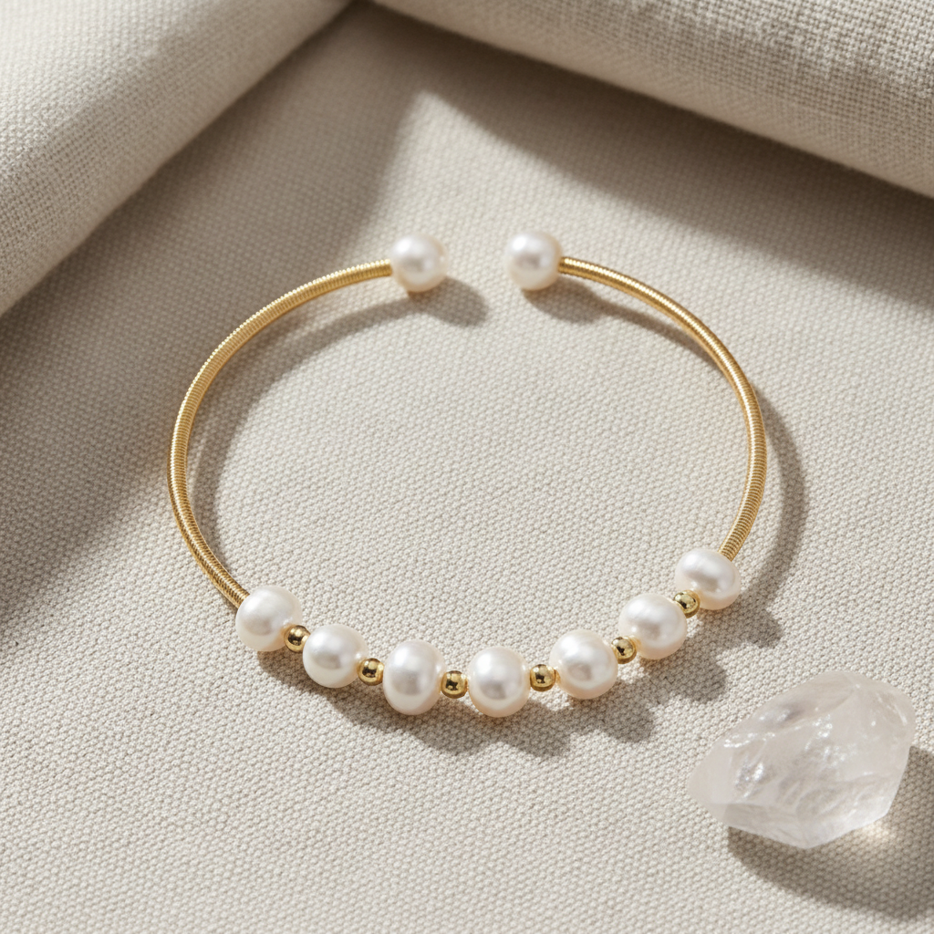 Nacreous Freshwater Pearl Bracelet