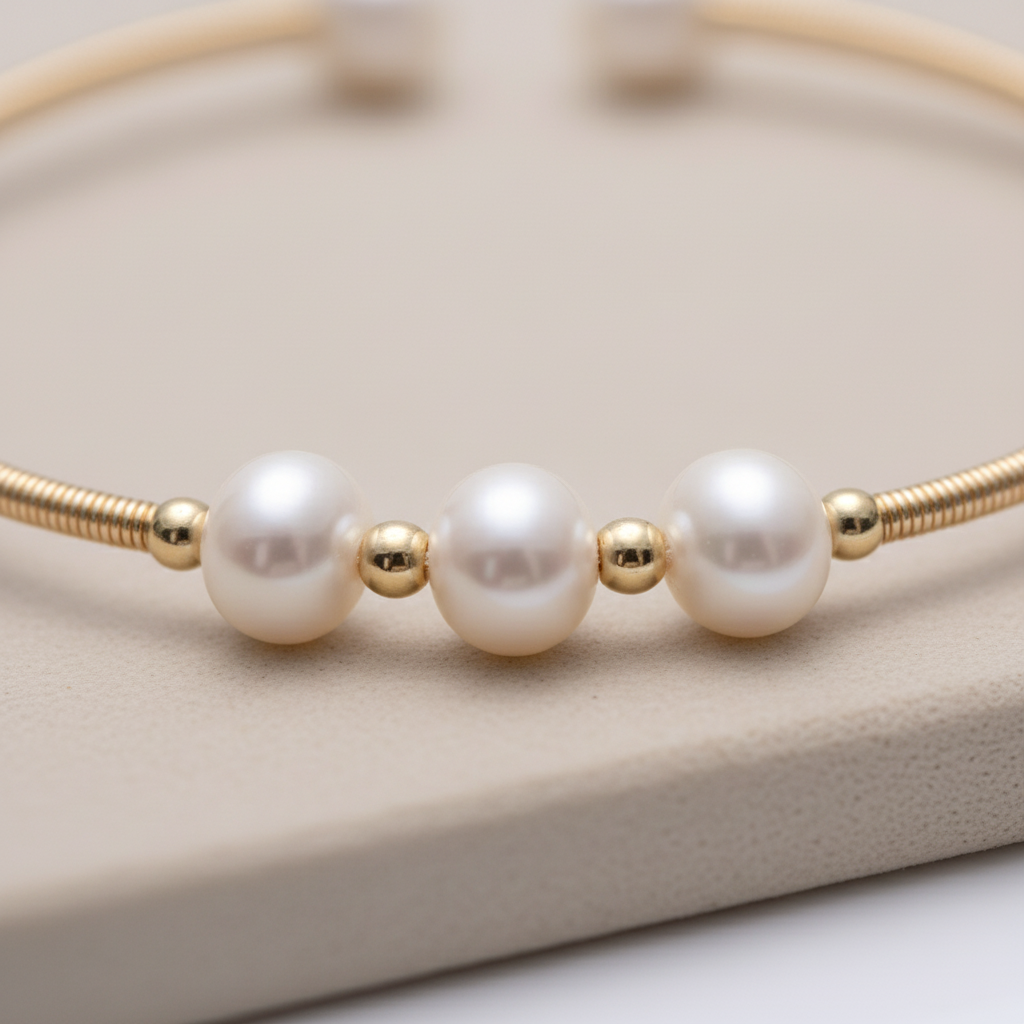 Nacreous Freshwater Pearl Bracelet