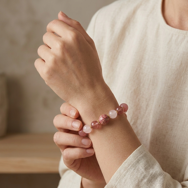 Rosé Radiance Quartz & Agate Bracelet