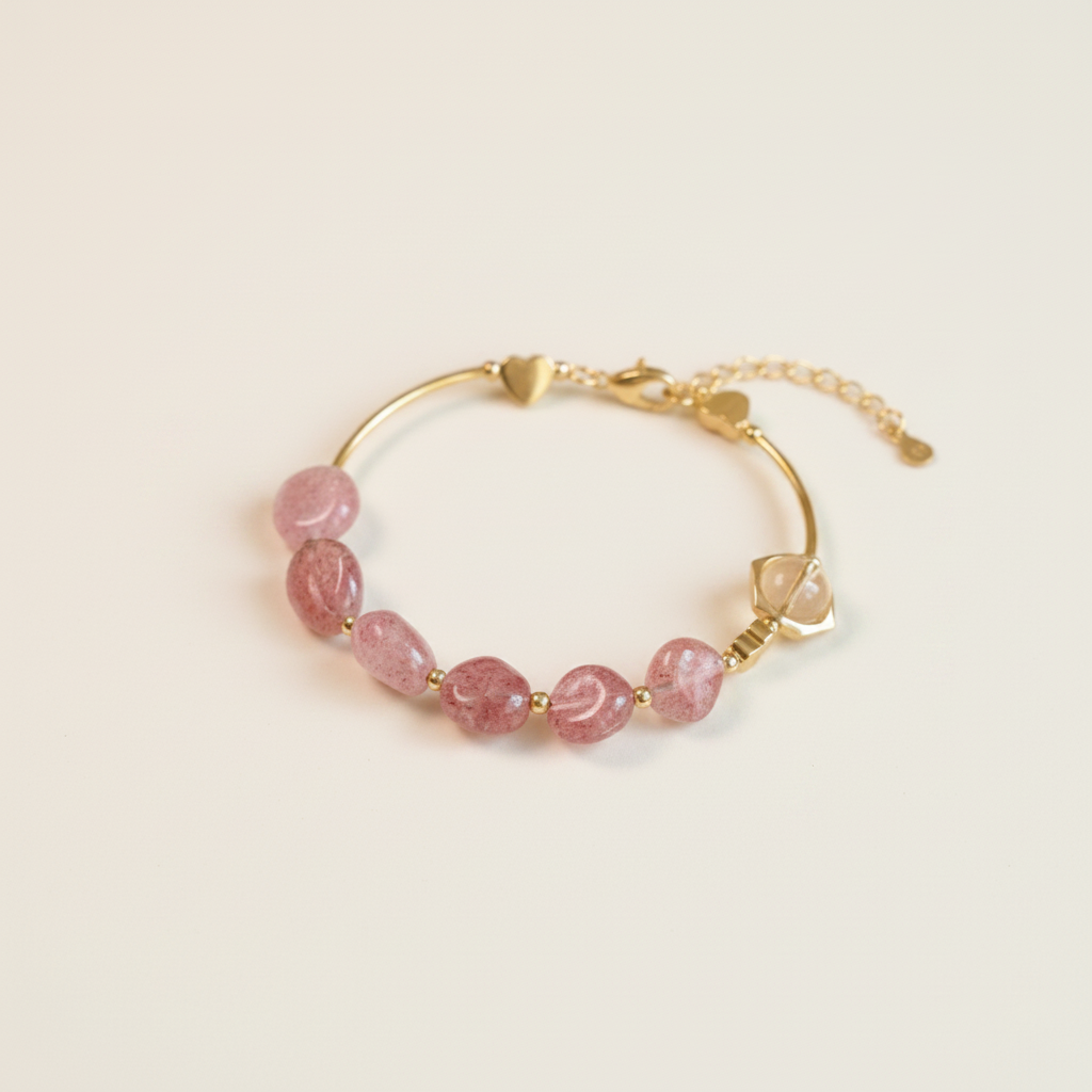 Roseate Strawberry Quartz Bracelet