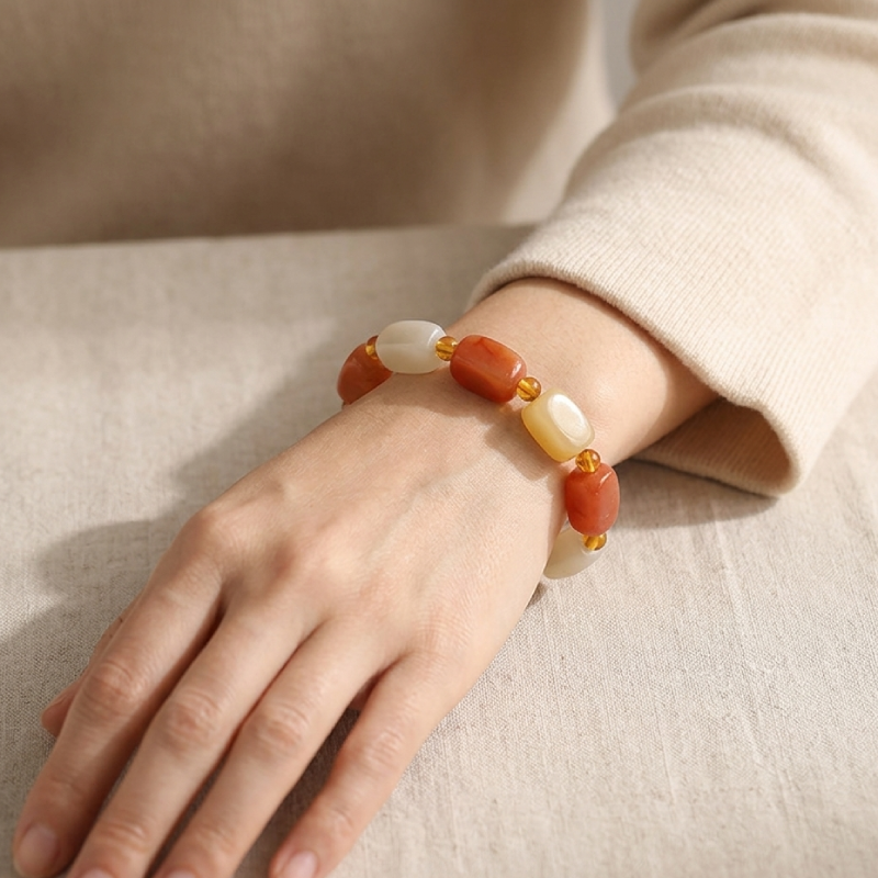 Golden Harmony Quartzite Jade Bracelet