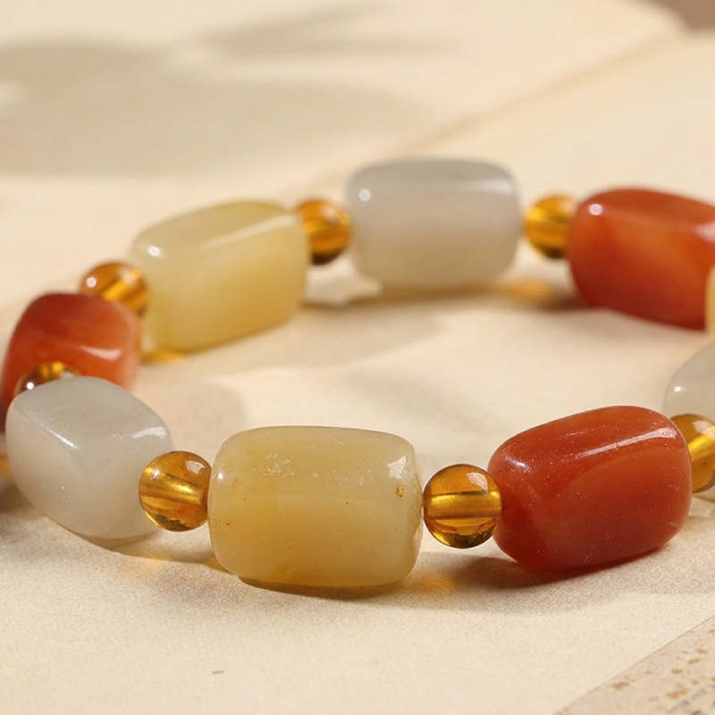 Golden Harmony Quartzite Jade Bracelet