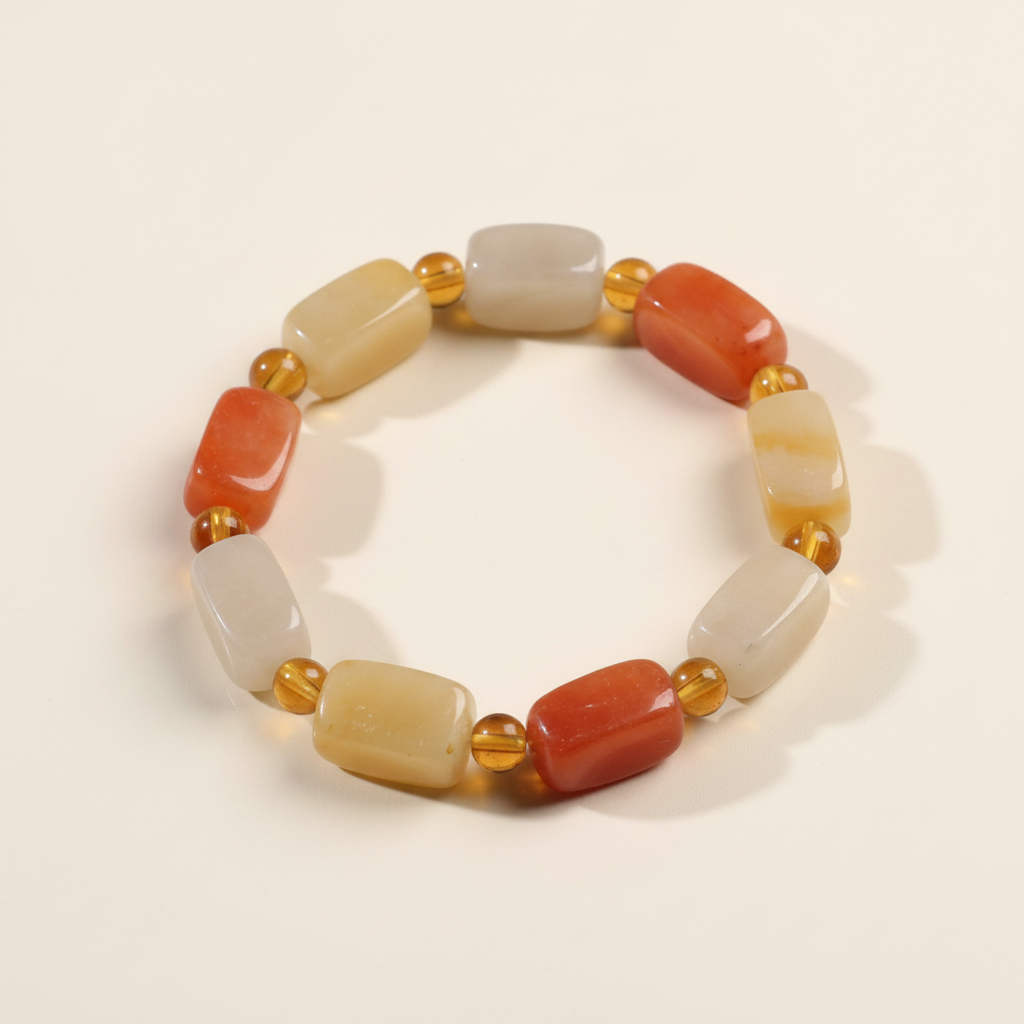 Golden Harmony Quartzite Jade Bracelet