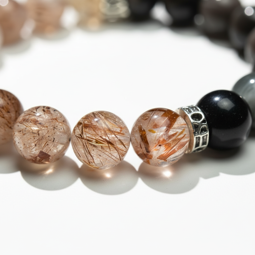 Resonance Balance Super Seven & Black Obsidian Bracelet