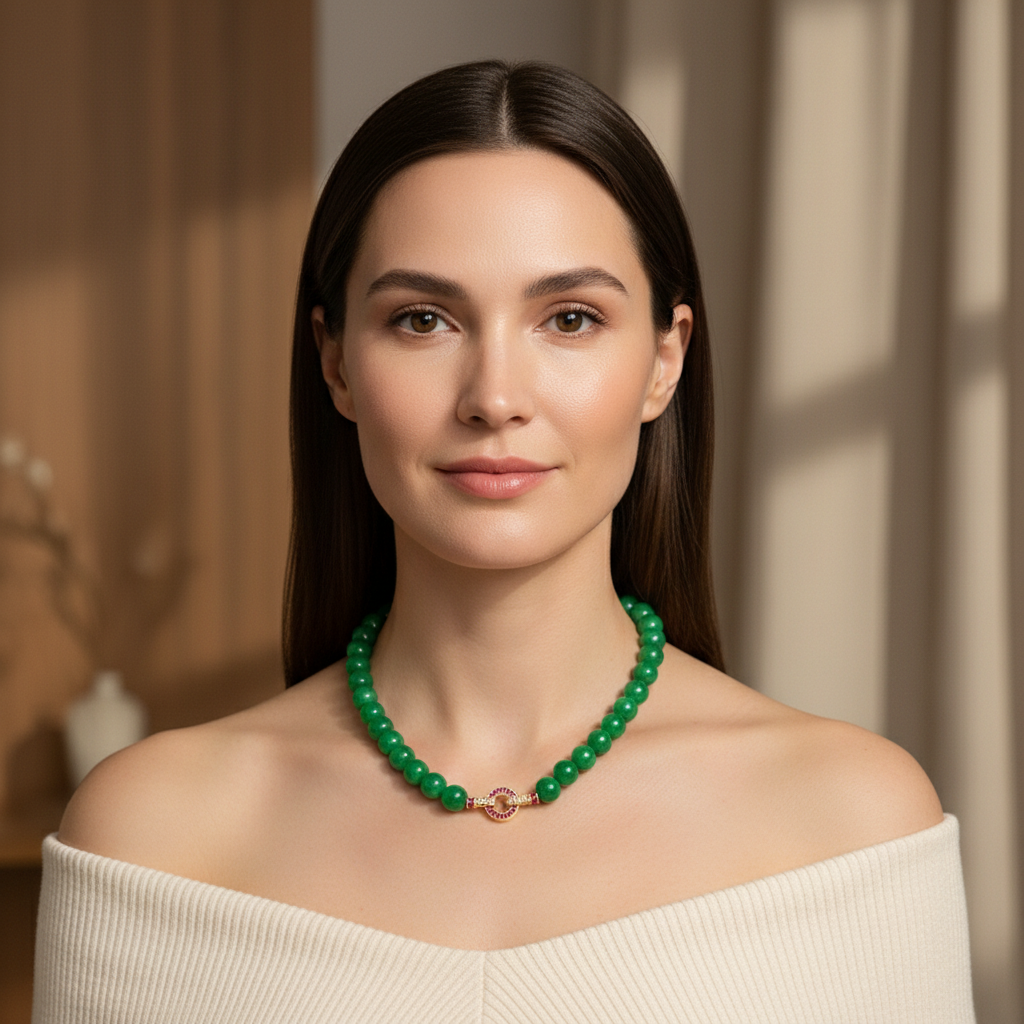Harmony Natural Jadeite Jade Necklace